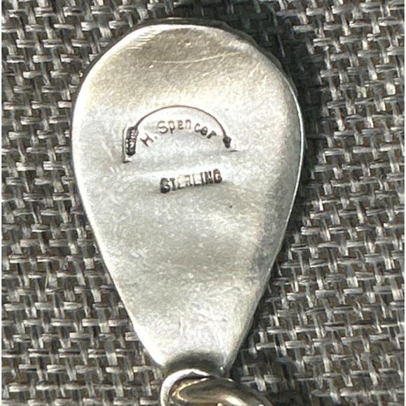 Harry Spencer Navajo Native American Sterling Silver Turquoise Pendant - Picture 4 of 4